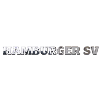 Hamburger SV HSV Schriftzug Chrom ca. 16 x 1,4 cm